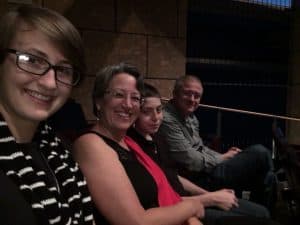 Family waiting for the show to start