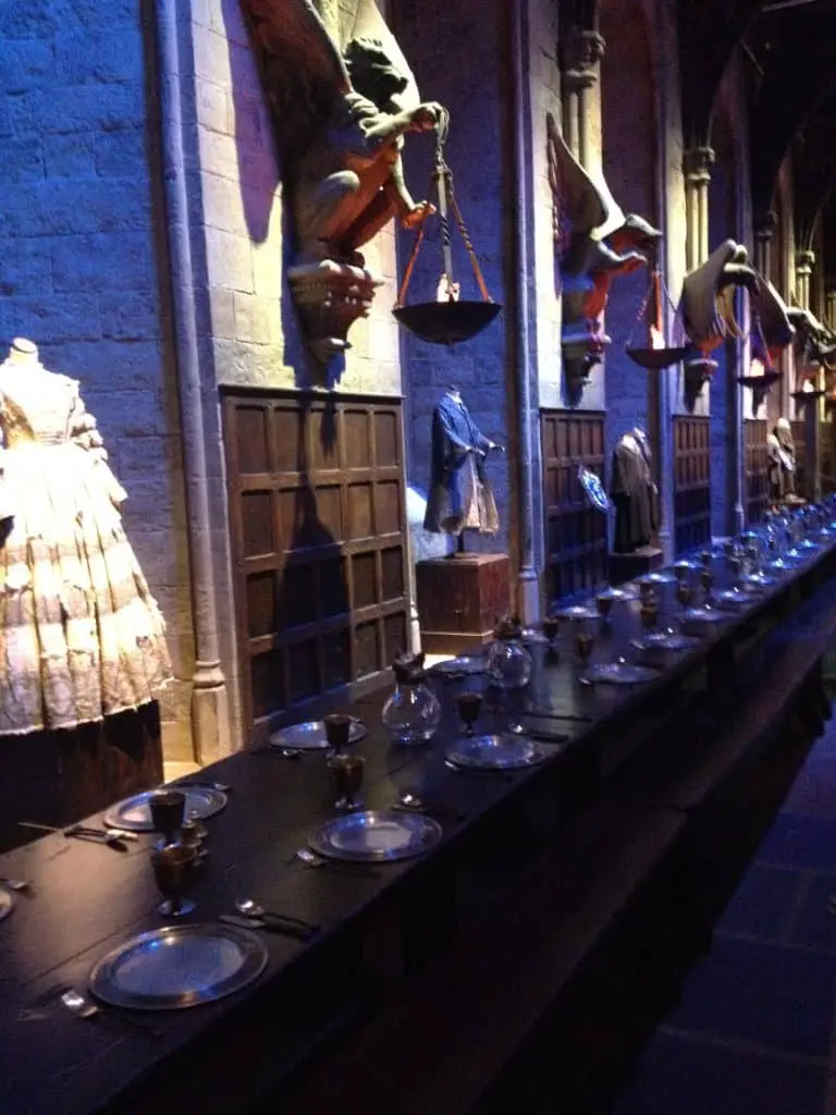 Great Hall Hogwarts during our Making of Harry Potter Tour