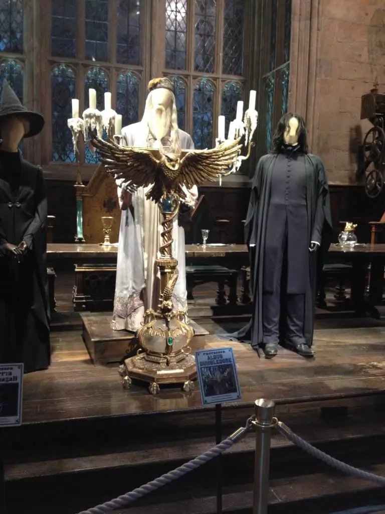 Costumes for Dumbledore and Snape on the Warner Bros Tour in London