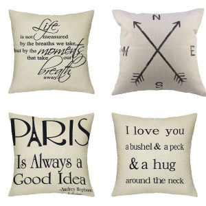 Decorative Travel themed pillows