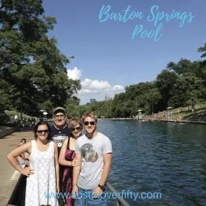 Liivng in Austin includes playing at Barton Springs Pool