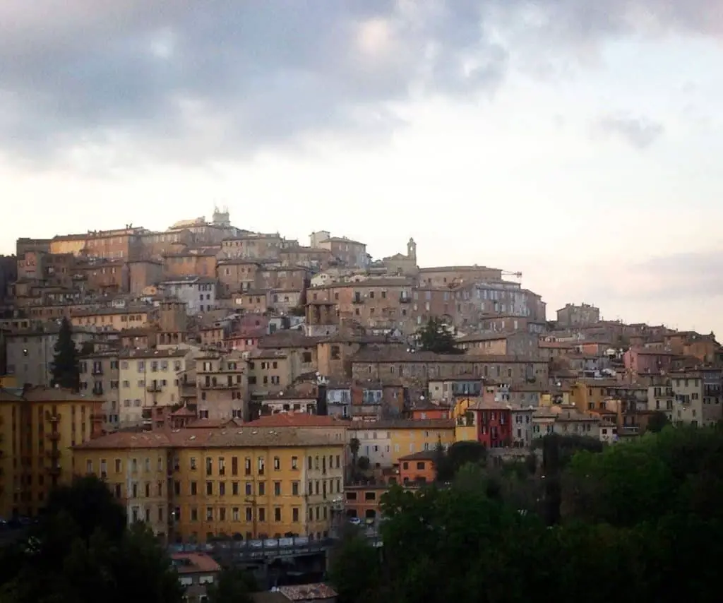 view of Perugia, captial of Umbria Italy