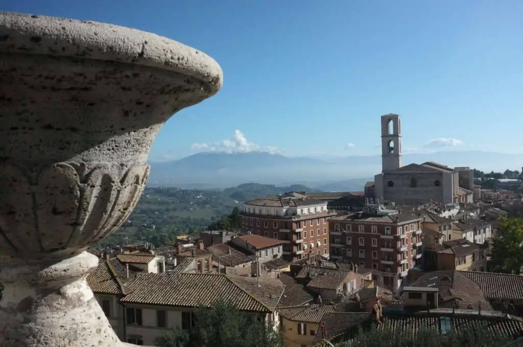 A beautiful view looking out to Assisi