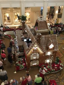 view from above of the gingerbread house at the Grand Floridian