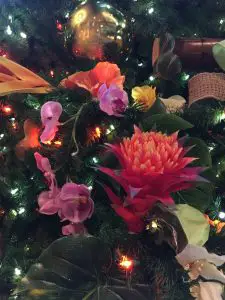 Christmas decorations at the Polynesian