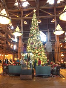 the Christmas tree at the Wilderness Lodge