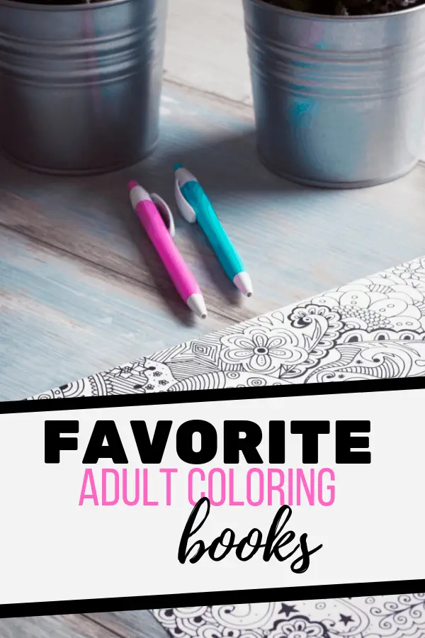 pink and blue pens on adult coloring page; cool coloring books