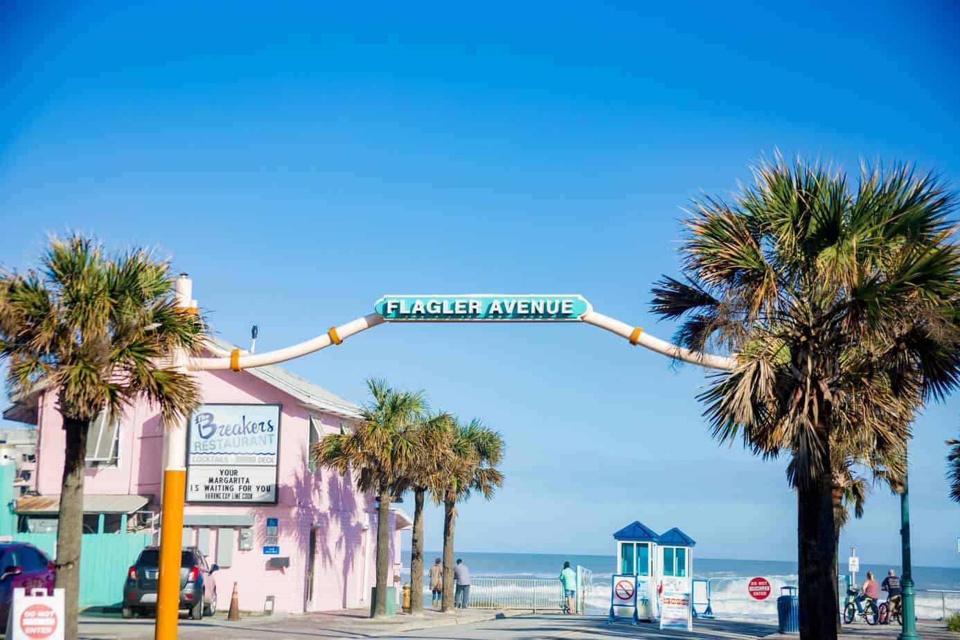 Flagler Ave in New Smyrna Beach Florida