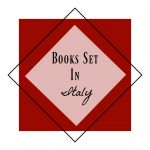 red background "books set in Italy" in black
