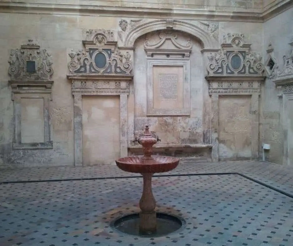 A fountain in the gardens of the Royal Alcazar in Seville