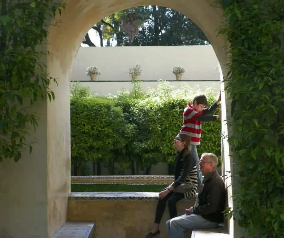 Resting in the gardens of the Royal Alcazar in Seville