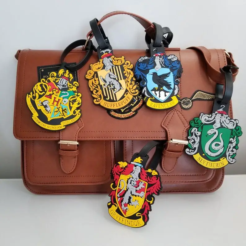 Harry Potter products - hogwarts house luggage tags