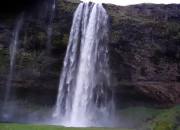 large waterfall in Iceland